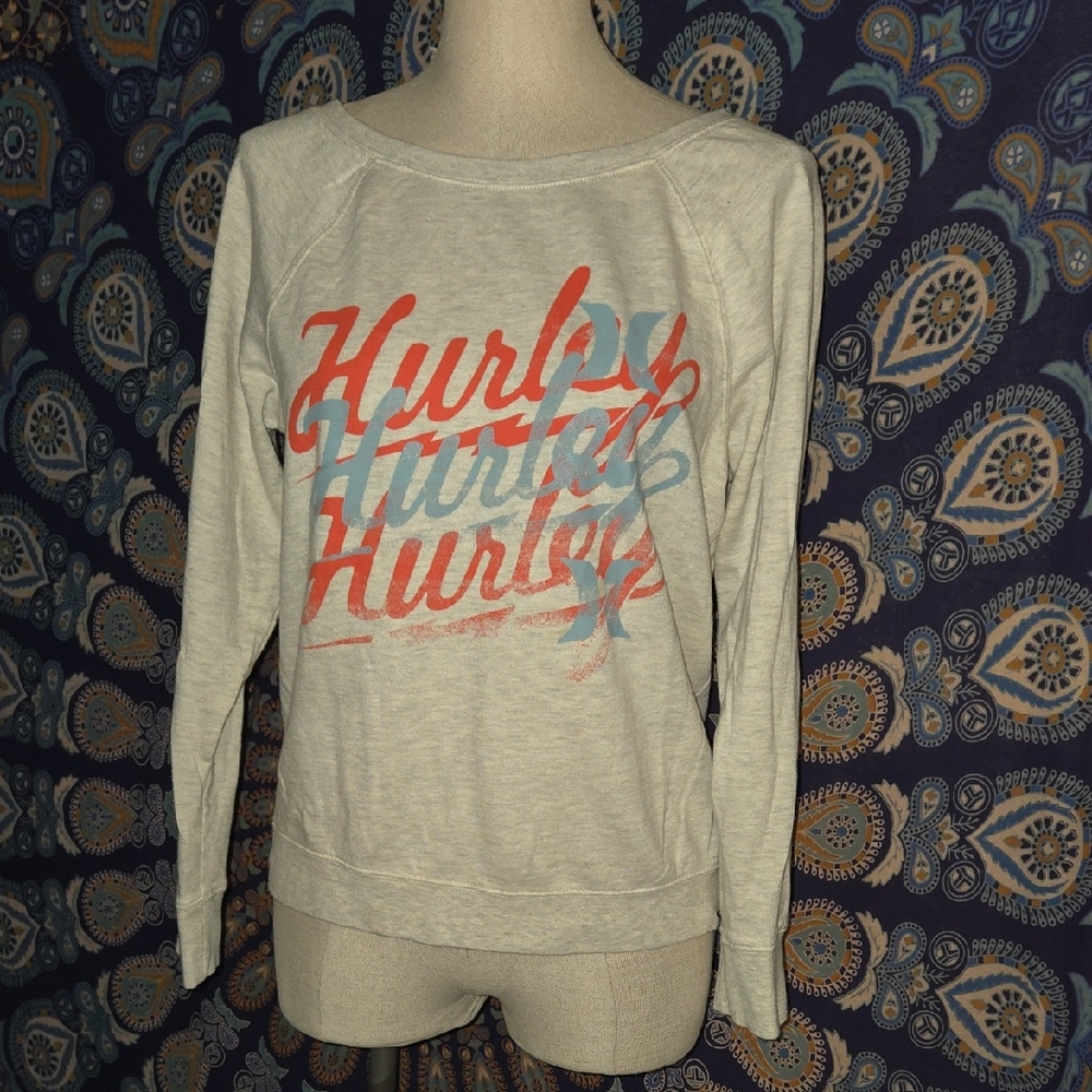 Size Large Hurley Crew Neck W/ Logo